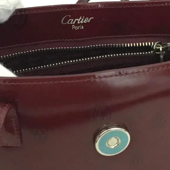 Cartier Burgundy Tote Bag - Picture 12 of 14